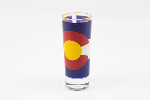 Colorado Flag Logo Tall Shot Glass