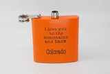 Pocket Flask "I Love You To The Mountains And Back"
