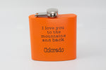 Pocket Flask "I Love You To The Mountains And Back"