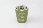"I love you to the mountains and back" Green Shot Glass