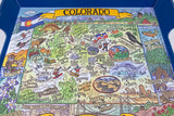 Colorado map serving tray